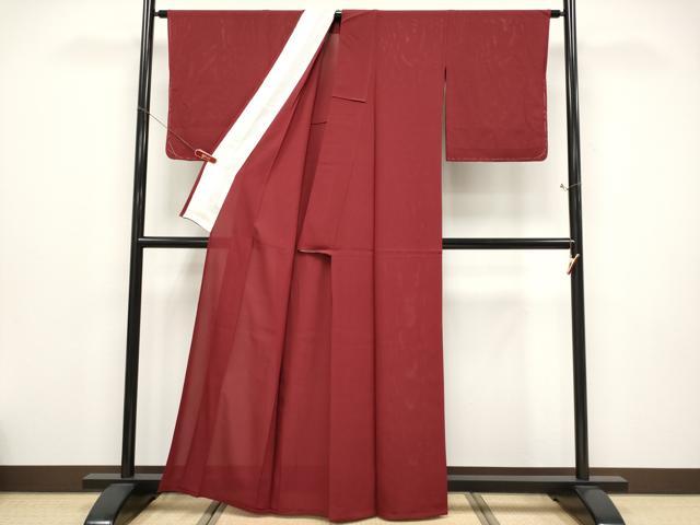 平和屋着物＊夏物 色無地 絽 紅海老茶色 正絹 逸品 未使用 CABF2520tx