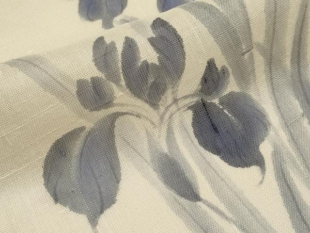 平和屋着物＊夏物 訪問着 紗紬 作家物 手描き 杜若 正絹 逸品 CABF2521tx