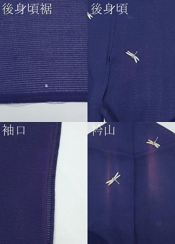 平和屋着物＊夏物 小紋 絽 トンボ 正絹 逸品 CABF2522tx