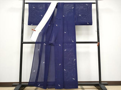 平和屋着物＊夏物 小紋 絽 トンボ 正絹 逸品 CABF2522tx