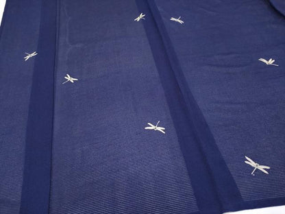 平和屋着物＊夏物 小紋 絽 トンボ 正絹 逸品 CABF2522tx