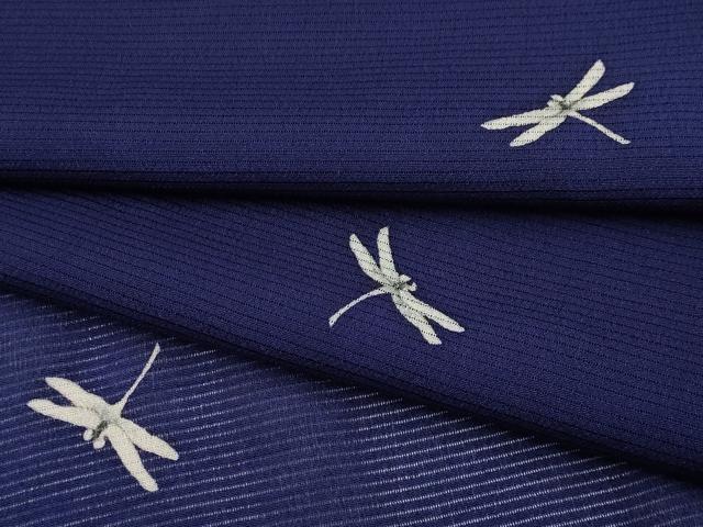 平和屋着物＊夏物 小紋 絽 トンボ 正絹 逸品 CABF2522tx