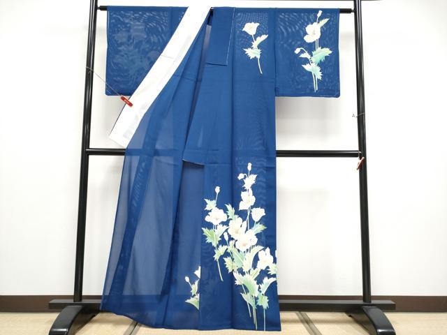 平和屋着物＊夏物 訪問着 絽 草花文 正絹 逸品 未使用 CABF2523tx