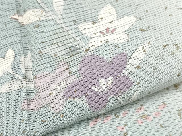 平和屋着物＊夏物　訪問着　絽　草花文　暈し染め　正絹　逸品　CABF2526tx 平和屋着物＊夏物 訪問着 絽 草花文 暈し染め 正絹 逸品 CABF2526tx