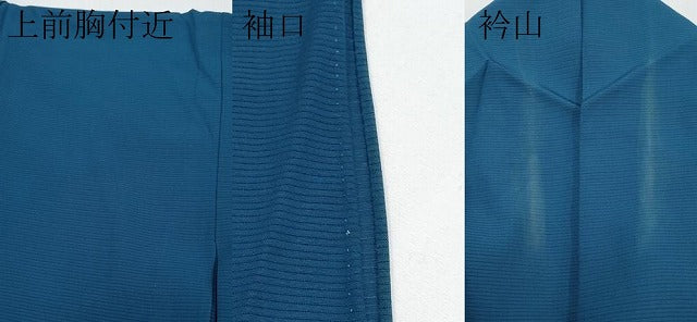 平和屋着物＊夏物 色無地 絽 藍色 正絹 逸品 CABF2525tx