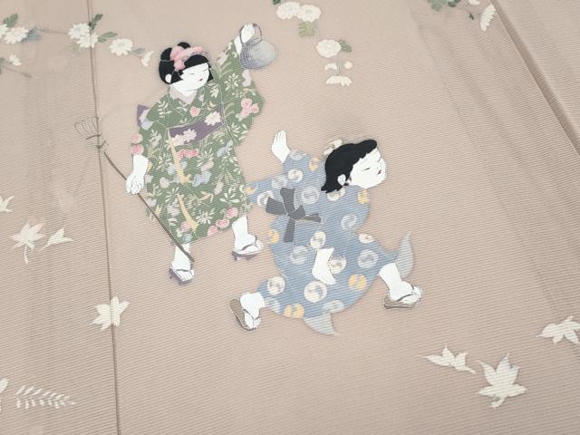 平和屋着物＊夏物　訪問着　絽　童子遊び　正絹　逸品　CABF2527tx 平和屋着物＊夏物 訪問着 絽 童子遊び 正絹 逸品 CABF2527tx