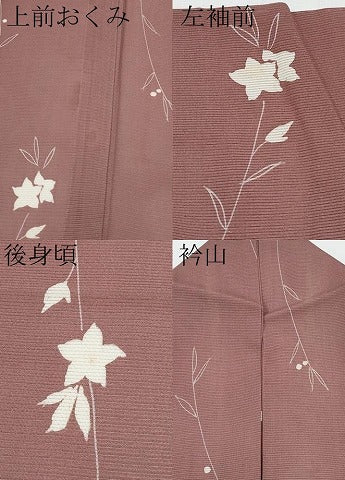 平和屋着物＊夏物 小紋 絽 枝花文 正絹 逸品 CABF2528tx