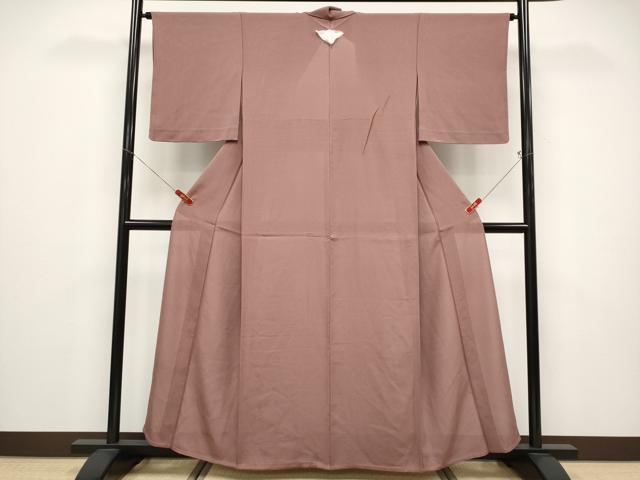 平和屋着物＊夏物　色無地　絽縮緬　蘇芳香色　正絹　逸品　未使用　CABF2534tx 平和屋着物＊夏物 色無地 絽縮緬 蘇芳香色 正絹 逸品 未使用