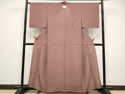 平和屋着物＊夏物 色無地 絽縮緬 蘇芳香色 正絹 逸品 未使用 CABF2534tx