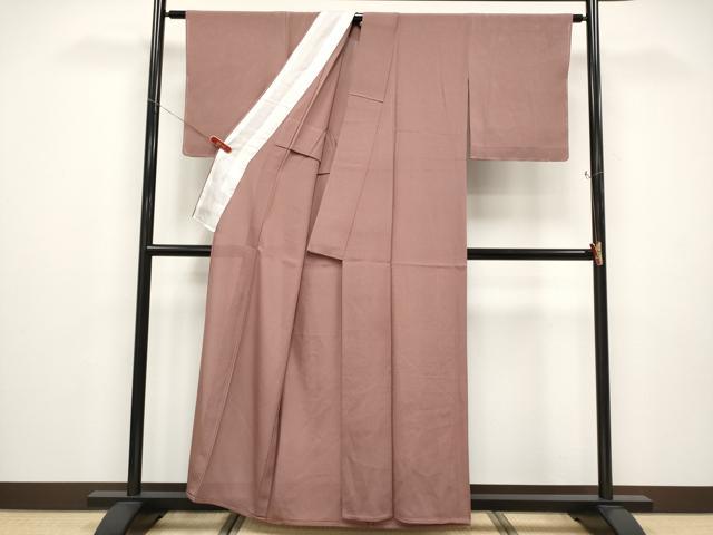 平和屋着物＊夏物　色無地　絽縮緬　蘇芳香色　正絹　逸品　未使用　CABF2534tx 平和屋着物＊夏物 色無地 絽縮緬 蘇芳香色 正絹 逸品 未使用