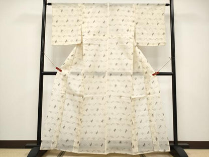 平和屋着物＊夏物　本場琉球絣　夏琉球　正絹　逸品　CABF2609tx