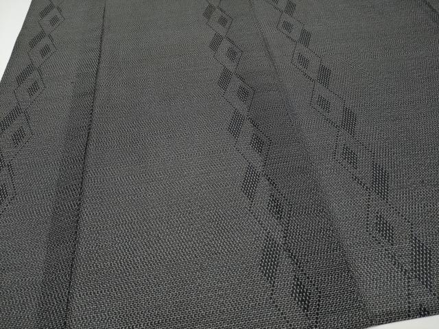 平和屋着物＊夏物 本塩沢 夏塩沢 110亀甲 菱繋 黒地 三越扱い 正絹 逸品 CABF2611tx