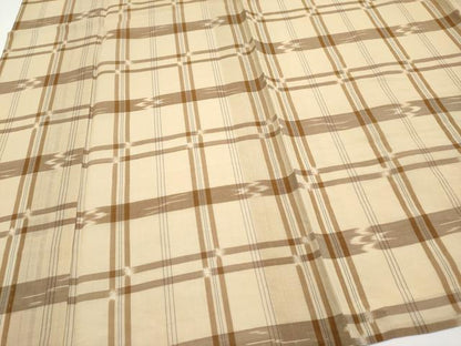 平和屋着物＊夏物 本場琉球絣 夏琉球 格子吉祥文 正絹 逸品 CABF2612tx