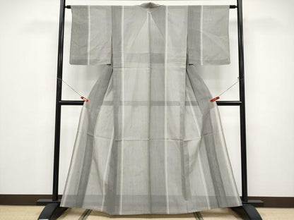 平和屋着物＊夏物 紗紬 間道 正絹 逸品 未使用 CABF2614tx