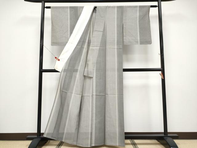 平和屋着物＊夏物 紗紬 間道 正絹 逸品 未使用 CABF2614tx