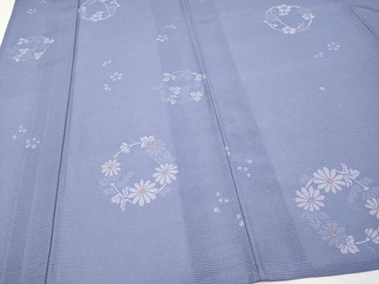 平和屋着物＊夏物 小紋 絽 花丸文 洗える着物 CABF2619tx