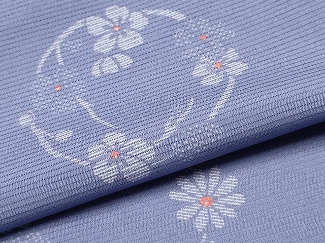 平和屋着物＊夏物 小紋 絽 花丸文 洗える着物 CABF2619tx