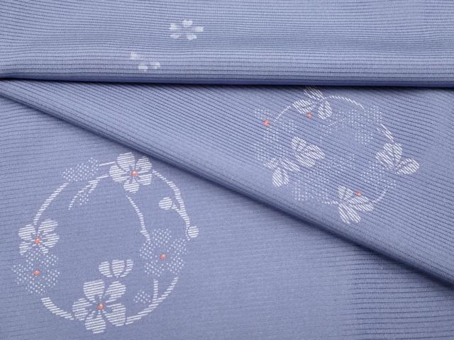 平和屋着物＊夏物 小紋 絽 花丸文 洗える着物 CABF2619tx