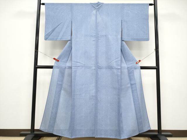 平和屋着物＊夏物 色無地 草木紋紗 藤色 正絹 逸品 CABF2622tx