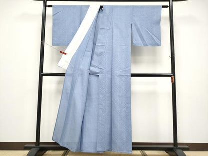 平和屋着物＊夏物 色無地 草木紋紗 藤色 正絹 逸品 CABF2622tx
