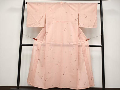 平和屋着物＊夏物 小紋 絽 舞葉文 正絹 逸品 未使用 CABF2624tx