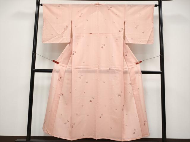 平和屋着物＊夏物 小紋 絽 舞葉文 正絹 逸品 未使用 CABF2624tx