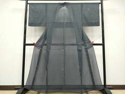 平和屋着物＊夏物 色無地 変わり絽縮緬 羊羹色 正絹 逸品 未使用 CABF2627tx