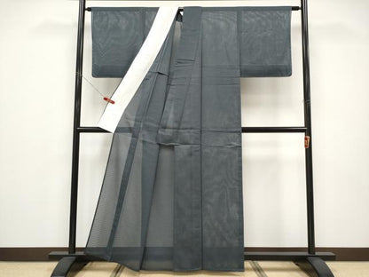 平和屋着物＊夏物 色無地 変わり絽縮緬 羊羹色 正絹 逸品 未使用 CABF2627tx