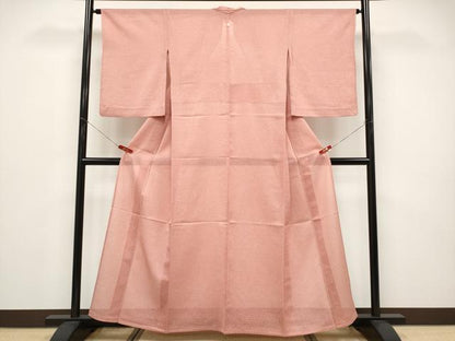 平和屋着物＊夏物 小紋 作家物 変わり絽縮緬 あられ文 正絹 逸品 CABF2629tx