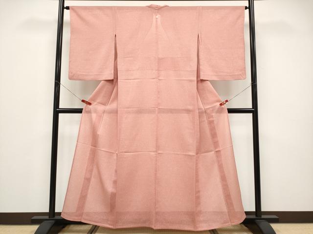平和屋着物＊夏物 小紋 作家物 変わり絽縮緬 あられ文 正絹 逸品 CABF2629tx