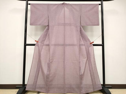 平和屋着物＊夏物 洗える最高級着物 ＜英＞はなぶさ謹製 小紋 紗 縞 CABF2630tx