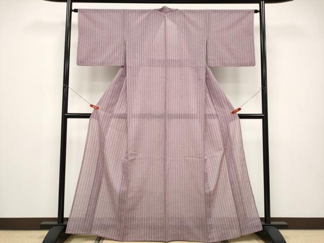 平和屋着物＊夏物 洗える最高級着物 ＜英＞はなぶさ謹製 小紋 紗 縞 CABF2630tx