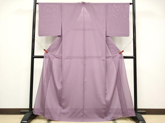 平和屋着物＊夏物 色無地 絽 紅藤色 洗える着物 CABF2631tx