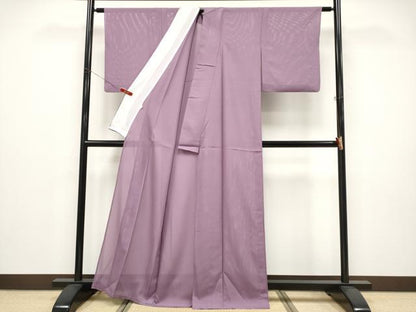 平和屋着物＊夏物 色無地 絽 紅藤色 洗える着物 CABF2631tx