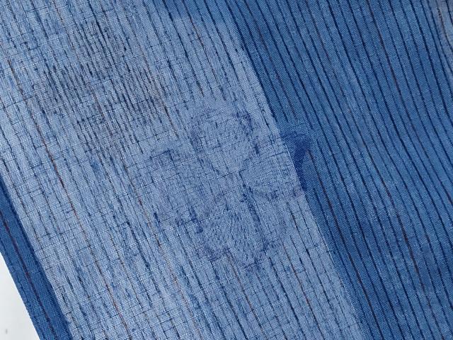 平和屋着物＊夏物 小紋 紗 舞花文 洗える着物 CABF2634tx