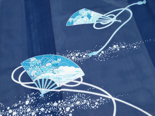 平和屋着物＊夏物 訪問着 絽 扇面花文 洗える着物 CABF2635tx