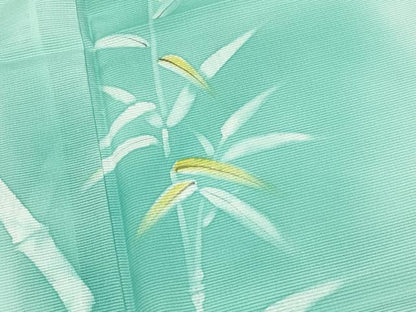平和屋着物＊夏物 訪問着 絽 手描き 笹竹文 暈し染め 洗える着物 CABF2640tx