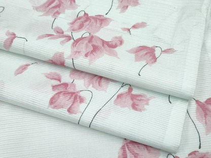 平和屋着物＊夏物 小紋 絽 舞花文 洗える着物 CABF2643tx