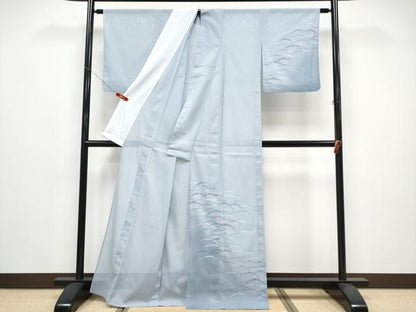 平和屋着物＊夏物 訪問着 絽 雪芝文 暈し染め 洗える着物 CABF2649tx