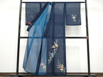 平和屋着物＊夏物 訪問着 絽 草花文 金彩 洗える着物 未使用 CABF2650tx