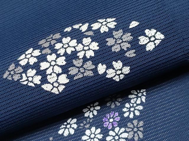 平和屋着物＊夏物 訪問着 絽 地紙草花文 洗える着物 CABF2652tx