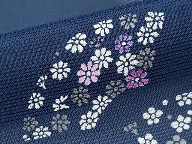 平和屋着物＊夏物 訪問着 絽 地紙草花文 洗える着物 CABF2652tx