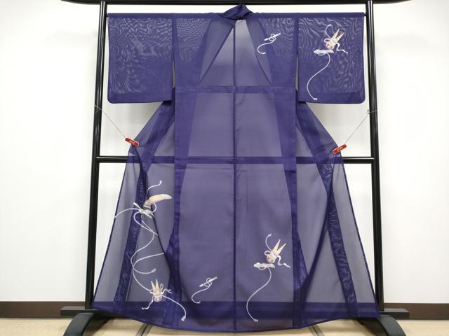 平和屋着物＊夏物 訪問着 絽 楽器文 金彩 洗える着物 CABF2653tx