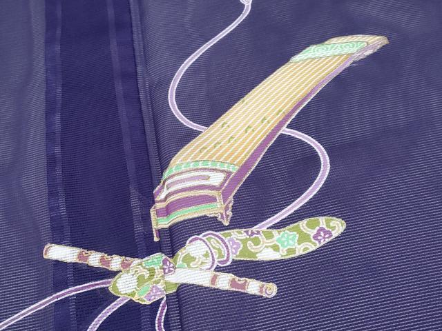 平和屋着物＊夏物 訪問着 絽 楽器文 金彩 洗える着物 CABF2653tx