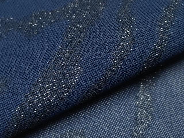 平和屋着物＊夏物 小紋 紗 墨流し文様 銀通し地 正絹 逸品 CABF2654tx