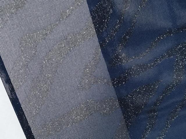 平和屋着物＊夏物 小紋 紗 墨流し文様 銀通し地 正絹 逸品 CABF2654tx