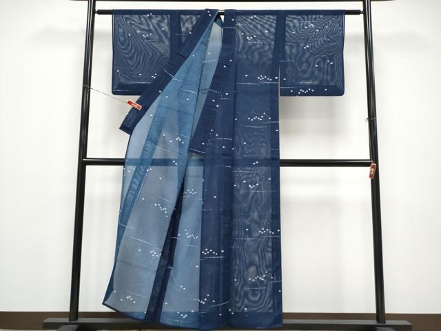 平和屋着物＊夏物 小紋 絽 青海波 洗える着物 CABF2655tx