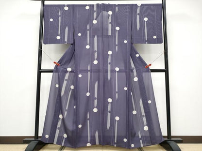 平和屋着物＊夏物 小紋 絽 草花丸文 正絹 逸品 CABF2657tx