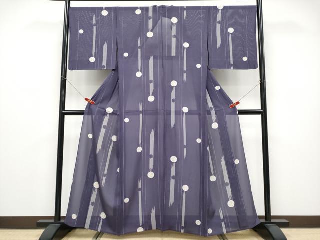 平和屋着物＊夏物 小紋 絽 草花丸文 正絹 逸品 CABF2657tx