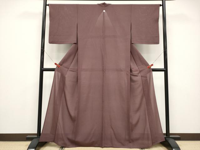 平和屋着物＊夏物 色無地 絽 紅檜皮色 正絹 逸品 CABF2659tx